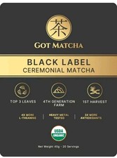 GOT MATCHA BLACK LABEL Japanese Organic Ceremonial Matcha Green Tea Powder 40 GM picture