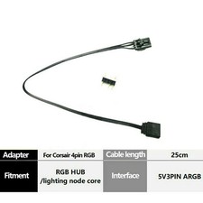 New For Corsair RGB to Standard ARGB 3-Pin 5V 25cm Adapter Connector W/Converter picture