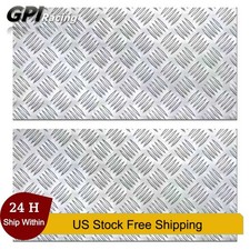 2Pcs Thick Aluminum Diamond Plate 254mm*508mm For Trailer RV Garage picture