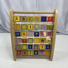 Alphabet Abacus Kids Toy Double Sided Pictures Letters Educational Wooden Educo picture