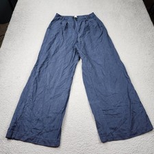 Madewell The Harlow Wide Leg Pant Womens Size 2 Blue Drapey Twill 29' Inseam picture