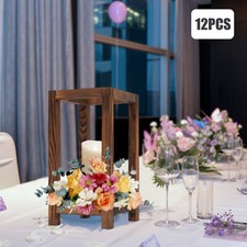 12 Pcs Wooden Wedding Lantern Centerpiece,Farmho e Decor,Country Barn Wedding picture