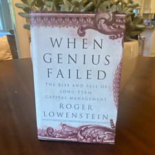 When Genius Failed Hardcover w/ Index by Roger Lowenstein Random House 2000 picture