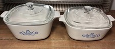 Vntg Corning Ware Casserole Set P-1.5-B & P-1.75-B w/2 Glass Kids picture