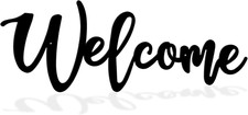 Welcome Sign Metal Wall Decor Front Door Welcome Sign Cutout Letters Hanging Wal picture