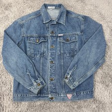 Vintage Georges Marciano Guess Denim Jacket Mens XL Blue Jean Trucker USA picture