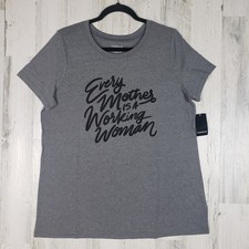 NWT Torrid Everyday Signature Jersey Knit Grey Mother T-Shirt Women's Size 2/2X picture