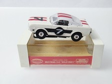 Aurora T-jet Mustang Wild Ones Ho Scale Slot Car W/ Cube & Label Very Nice picture