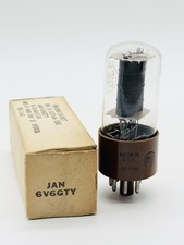 NEW Vintage NOS RCA JAN 6V6GTY Vacuum Audio Tube Brown Base Military 6V6GT L1 picture