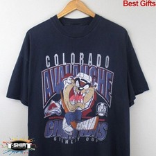 Vintage style NHL Colorado Avalanche Looney Tunes Taz Shirt AN71481 picture
