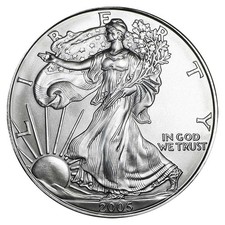 2005 $1 American Silver Eagle 1 oz Brilliant Uncirculated picture