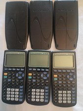 Lot of 3 Texas Instrument TI 83 Plus Graphing Calculators - With Cover For Parts picture