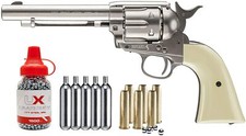 Umarex Colt SAA45 Peacemaker .177 BB Air Revolver w/ CO2 Tanks & 1500 Steel BBs picture