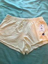 Champion Teens Ivory cotton Athletic Shorts 2XL Drawstring Loose Fit picture