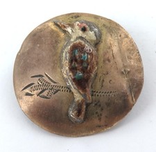 Australiana  Colonial Silver Lined 9ct Kookaburra High Relief Brooch picture