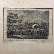 F. Weber Antique Engraving Emperor of China Procession German Print Framed picture