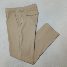 Lululemon Pants Men 32x32 Beige Chino Slim Stretch ABC Golf Flat Front Pockets picture