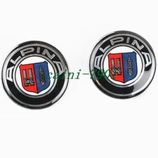 2PC Front Hood & Rear Trunk Emblem Badge 82MM 74MM for ALPINA B5 B7 picture