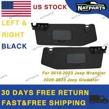 18-23 JeepWrangler20-23 Jeep Gladiator Pair Black Sun Visor W/O Light 6CD22TX7AN picture