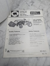 JOHNSON WORK HORSE 12A LOADER MODEL B 178 OPERATORS OWNERS MANUAL DEERE B-178 picture