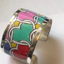 Brighton Heartfelt Hues hearts christo cuff wide bracelet NWT $98 pop appeal picture