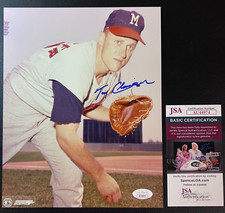 Tony Cloninger Signed 8x10 Photo JSA w/COA #40 Braves MLB Coach NY Yankees NICE picture