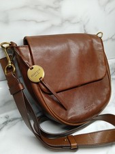 MARGOT CLASSIC LEATHER BROWN SHOULDER PURSE TIMELESS DESIGN EX CONDITION picture
