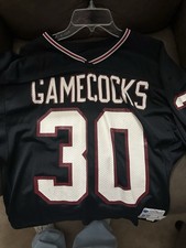 VTG 80-90s Russell Athletic South Carolina Gamecocks Jersey Sz L Black Sam Wyche picture