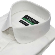 Men's Penny Round Club Collar White Textured Shirt 1930s Vintage Retro Edwardian picture