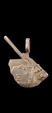 Antique Ww1 Ww2 Era Central European Anti Aircraft Pendant 800 Silver Unique  picture