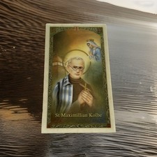 St. Maximillian Kolbe – “The Power of Prayer” - Laminated Prayer card picture