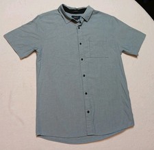 Roark Bless Up Short Sleeve Button Shirt Mens Medium Slate Blue Technical Trail picture
