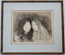 RAPHAEL SOYER Original SIGNED Ltd Edition DRYPOINT Union Square Sisters WPA picture