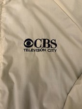 PRO KnitWear Beige CBS Television City Logo Full Zip Lined Windbreaker XL picture