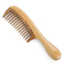 Onedor Handmade 100% Natural Green Sandalwood Detangler Wooden Wide Tooth Combs picture