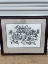 Vintage Farm Bureau Kenith Sandvig Art Print Treasury Collection Sketch picture