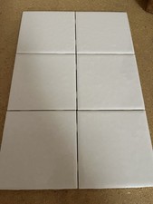 6 Pcs Vintage Daltile D400 Mayan White 4-1/4
