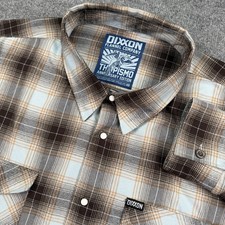 Dixxon Flannel Co The Pismo Shirt Mens 4XL Brown Plaid Long Sleeve Pearl Snap picture