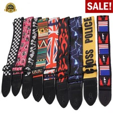 Adjustable Heavy Duty Guitar Strap For Electric Acoustic Guitar Bass Leather End picture