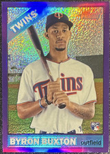 2015 Topps Heritage High Number Byron Buxton RC Purple Refractor #724 Twins picture
