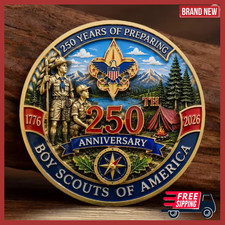 Boy Scouts of America Gold Plated Commemorative Coin 250th Anniversary 1776-2026 picture