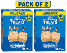 Rice Krispies Treats Original Chewy Crispy Marshmallow Squares, 31.2 oz,40Ct 2PK picture