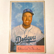 1954 Bowman Duke Snider #170 Brooklyn Dodgers Baseball Card Poor Condition  picture