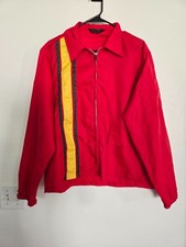 New Vintage SWINGSTER Men's RACING STRIPE Windbreaker JACKET Red Yellow Green M picture