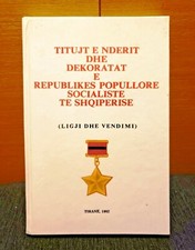 Albania Albanien Albanie 1982 Medal Orders Militaria Class Communist Era Book  picture