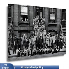 1958 Vintage Black And White Portrait A Great Day in Harlem Poster Canvas Art picture