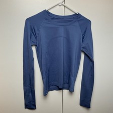 Lululemon Women Swiftly Tech Long Sleeve 2.0 Waist Length Blue 6 Running Train picture