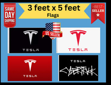 Tesla Motors 3ft x 5ft Flag Banner Wall Sign Poster picture