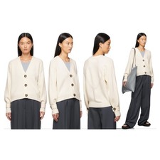 Loulou Studio Tiberine Cardigan Sweater XS Cream Wool Cashmere Oversized picture