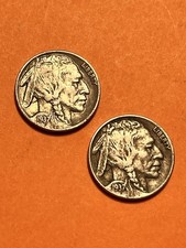 Two 1937 Buffalo Nickels Very Fine picture